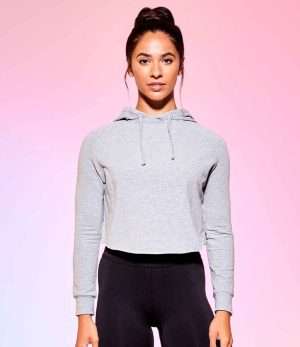 AWDis Ladies Cool Cross Back Cropped Hoodie