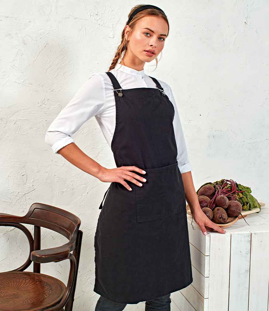 Premier Cross Back Barista Bib Apron - Personalised and Printed